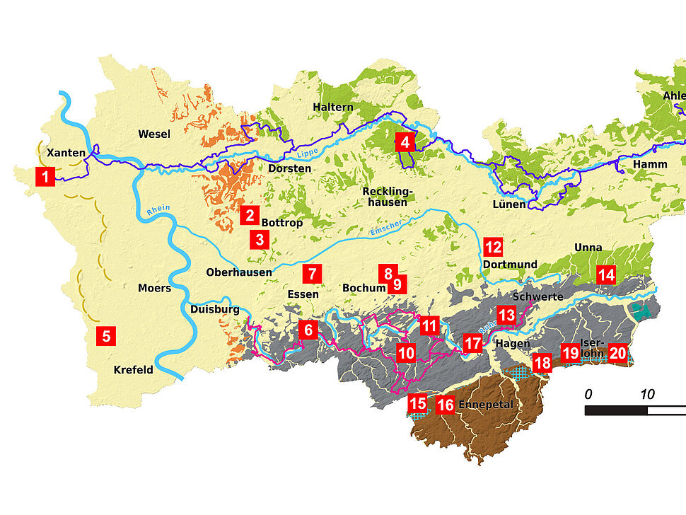 Untergrund Geologie Vordergrund Standorte